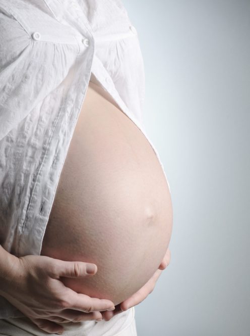 Image of pregnant woman belly